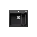 Produktbild: BLANCO ETAGON 6-F Einbauspüle SILGRANIT schwarz ab 60 cm mit Ablauffernbedienung, mit Zubehör - inkl.