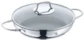 Produktbild: WMF Servierpfanne mit Glasdeckel induktionsgeeignet silberfarben Edelstahl