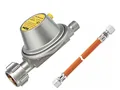 Produktbild: GOK Niederdruckregler 0,8 kg/h 30 mbar EN61 mit 40cm Gasschlauch (Jahrgang 2024)