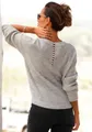 Produktbild: LASCANA V-Ausschnitt-Pullover mit Zierperlen im Rücken, femininer Strickpullover