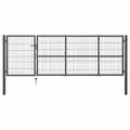Produktbild: vidaXL Gartentor mit Pfosten Stahl 350 x 100 cm Anthrazit NEU