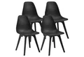 Produktbild: en.casa Esszimmerstuhl (4er Set), »Brevik« Kunststoff Schwarz