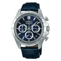 Produktbild: Seiko SBTR019 Chronograph blaues Zifferblatt Herren Quarzuhr Lederarmband...