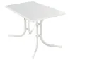 Produktbild: MFG Boulevard-Klapptisch 110x70 cm | Gartentisch | Wetterfest | Platzsparend klappbar | mit Niveauausgleich | weiß/weiß