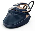 Produktbild: Tefal Pro Express Vision Max GV9910E0, 820 g/min, Durilium AirGlide Autoclean soleplate, 9 bar, 215 g/min, Blau, Gold, Herz, Seite, Spitze