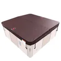 Produktbild: CANADIAN SPA CO. Isolierabdeckung Deluxe, 203 x 203 cm, Braun, 10 cm dick, Poolabdeckung eckig, Abdeckung für Whirlpool wasserdicht und UV-beständig, Whirlpool Zubehör