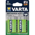 Produktbild: VARTA RECHARGE ACCU Power D 3000mAh Blister 2 - Bunt