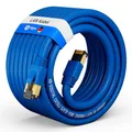 Produktbild: HB-DIGITAL 20m CAT 8 LAN Kabel Netzwerkkabel Patchkabel AWG 24 S/FTP LSZH 40Gbps 2000MHz - GHMT Zertifiziert - reines Kupfer mit vergoldete RJ45 Stecker für Switch, Router, Modem, PC - Blau