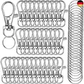 Produktbild: IPXEAD 100 Stück Premium Wirbel-Schlüsselband Karabinerhaken mit S