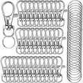 Produktbild: 100Stück Karabiner Schlüsselanhänger Schlüsselring Edelstahl Klein Basteln
