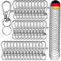 Produktbild: IPXEAD 100 Stück Premium Wirbel-Schlüsselband Karabinerhaken mit S
