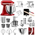 Produktbild: KitchenAid Artisan Küchenmaschine, 4,8 Liter, inkl. Zubehör, Fleischwolf, Gemüseschneider, Entsafter-Vorsatz, Backset inkl. Waage Liebesapfelrot Mega-Winter-Set