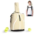 Produktbild: Otaro Tennisrucksack Kinder (beige) | Tennistasche Kinder für 5–11 Jahre | Innovative Raumaufteilung & Hochwertige Verarbeitung | >60.000 begeisterte Kunden | Nie mehr Chaos in der Tennistasche |