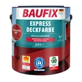 Produktbild: BAUFIX Express Deckfarbe skandinavisch rot, matt, 2.5 Liter, Wetterschutzfarbe, Holzfarbe, langlebig, geeignet für Holz/Putz/Mauerwerk/Möbel/Zäune
