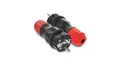 Produktbild: Wtyczka prosta 16A 2P+Z 250V IP54 czarny/czerwony WT-54 W-97977