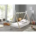Produktbild: Vipack Montessori-Bett, Weiß, Kiefer, Holz, Kiefer, massiv, 90x200 cm, bodentiefer Einstieg, Kinder- & Jugendzimmer, Kindermöbel, Kinderbetten, Hausbetten