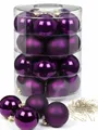 Produktbild: MAGIC by Inge Weihnachtsbaumkugel Weihnachtskugeln 20 Stk 6cm purple symphony mit 40 Haken gold
