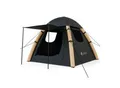 Produktbild: Juskys® Campingzelt EasyFlow L - Dunkelgrau/Khaki, aufblasbares Zelt mit Luftpumpe und Zubehör, inkl. LED-Lampe