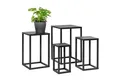 Produktbild: bremermann Blumenhocker 4er-Set, Metall-Blumenständer, Blumensäule schwarz