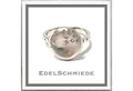 Produktbild: Edelschmiede925 Silberring Ring 925 Silber rhod mit Zirkonia - matt - Ringgröße 54