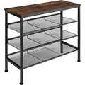 Produktbild: TecTake GmbH Schuhregal Wolverhampton 75,5x30,5x69,5cm - Industrial Holz dunkel, rustikal 404283