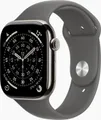 Produktbild: Apple Watch Series 11 GPS + Cellular 46mm Titan natur mit Sportarmband M/L steingrau