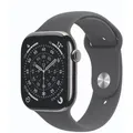 Produktbild: Apple Watch Series 11 Cellular 46mm Natur Titan Gehäuse mit Steingrau Sport Band - M/L