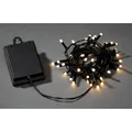 Produktbild: Konstsmide LED Lichterkette, mit an/aus Schalter und 6h Timer, mit 8 Funktionen und Memoryfunktion, gefrostet, 40 warm weiße Dioden, batteriebetrieben, Außen (IP44), schwarzes Kabel - 3724-130