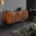 Produktbild: Handgearbeitetes Sideboard FLUID 160cm Mangoholz aufwendigen 3D Schnitzereien