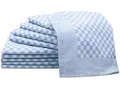 Produktbild: ZOLLNER 10er Set Geschirrtücher, 46x90 cm, Baumwolle, blau weiß kariert