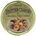 Produktbild: Danish Butter Cookies & Chocolate Chip Cookies, dänische Butterkekse, Gebäckmischung Dose, 500 g