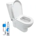 Produktbild: Belvit Stand-WC Dusch-WC Bidet Taharet Komplettset inkl. Armatur Spülkasten Deckel Spülventil