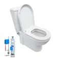 Produktbild: Belvit Tiefspül-WC BV-SW2001 KomplettSet, Stand-WC Taharet Kombination inkl. Armatur heiß/kalt + Spülkasten