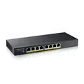 Produktbild: Zyxel 8-Port GbE PoE Smart Hybrid Mode Switch | Standalone oder Nebula Cloud | 60 Watt 802.3at | Desktop | Lüfterlos [GS1915-8EP]