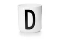 Produktbild: Design Letters Becher Porzellanbecher Weiß D, Porzellan