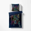 Produktbild: Fleuresse Bettwäsche Black Premium Jersey, Blau, Textil, Vogel, 155x220 cm, bügelfrei, pflegeleicht, atmungsaktiv, saugfähig, bügelleicht, schadstoffgeprüft, weiche und anschmiegsame Oberfläche, Schlaftextilien, Bettwäsche, Bettwäsche, Jersey-Bettwäsche