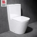 Produktbild: Spülrandlos Stand WC + Spülkasten + WC-Sitz (mit Soft-Close) Badezimmer Stand WC