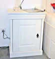 Produktbild: Massivholz Nachtisch weiß Kiefer massiv Nachtkonsole Nachtschrank Nachtkommode