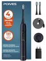 Produktbild: Schallzahnbürste POIVES P1 Pro - Elektrische Zahnbürste mit Drucksensor und 72.000 Bewegungen, bis zu 4 Jahre Garantie, 111 Tage Risikofrei testen, lange Akkulaufzeit, Midnight Blue
