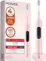Produktbild: Poives Schallzahnbürste P1 Perlmutt Rosa Drucksensor 3 Modi 110 Tage Akkulauf