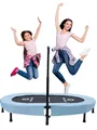 Produktbild: Ovales Trampolin 92×142 cm klappbar höhenverstellbarer Haltegriff geräuscharm...