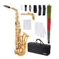 Produktbild: VEVOR Altsaxophon E-Dur 23 Tasten Sax Anfänger Kit mit Koffer Riemen Mundstück