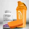 Produktbild: Best Body Carblokker 100 Kapseln mit Shaker u. Pillenbox in Orange 229,63€/kg