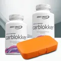 Produktbild: Best Body Nutrition Carblokker 2 x 100 Kapseln + Pillenbox in Orange 167,47€/kg