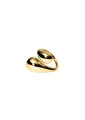 Produktbild: Purelei® Swirl Ring – Verstellbarer Statement-Ring mit geschwungener Form – Edelstahl 14K/18K vergoldet – Tropfendesign – Größen S/M & M/L – 7,16 g – Wasserfest (Gold, S-M)