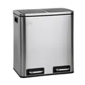 Produktbild: SVITA TM2X15 Treteimer 30 Liter 2x 15L Abfalleimer Mülleimer Mülltrennung Edelstahl Silber