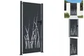 Produktbild: Gartentor Anthrazit 105x180 Cm Stahl Gras-Design Abschließbar Schlüssel Zauntor