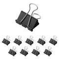 Produktbild: Foldback Klammern 32mm Schwarz 12 Stück | 12er Pack Metall Klammern für Dokum...