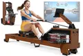 Produktbild: ORISYN Rudergerät für Zuhause Klappbar Rudergeräte Wasser mit Hochwertigen Holzdesign & Bluetooth, 175 KG Gewichtsbelastung, Geeignete Benutzergröße von 1.2 m bis 2 m
