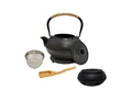 Produktbild: AD.CON Teeservice Gusseisen Teekanne Schwarz 1.4L mit Edelstahl Sieb Japanisch AD.CON (5-tlg)